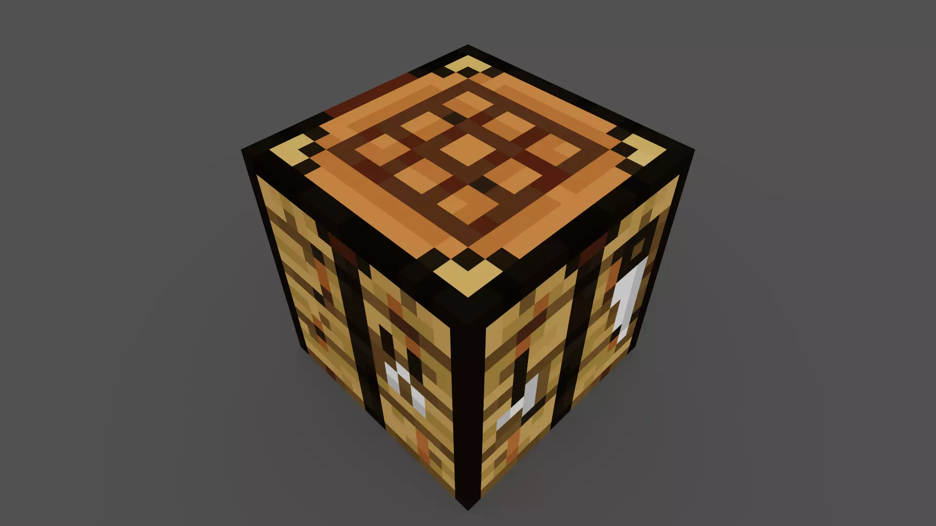MineCraft crafting table 3D model Low-poly 3D model_0