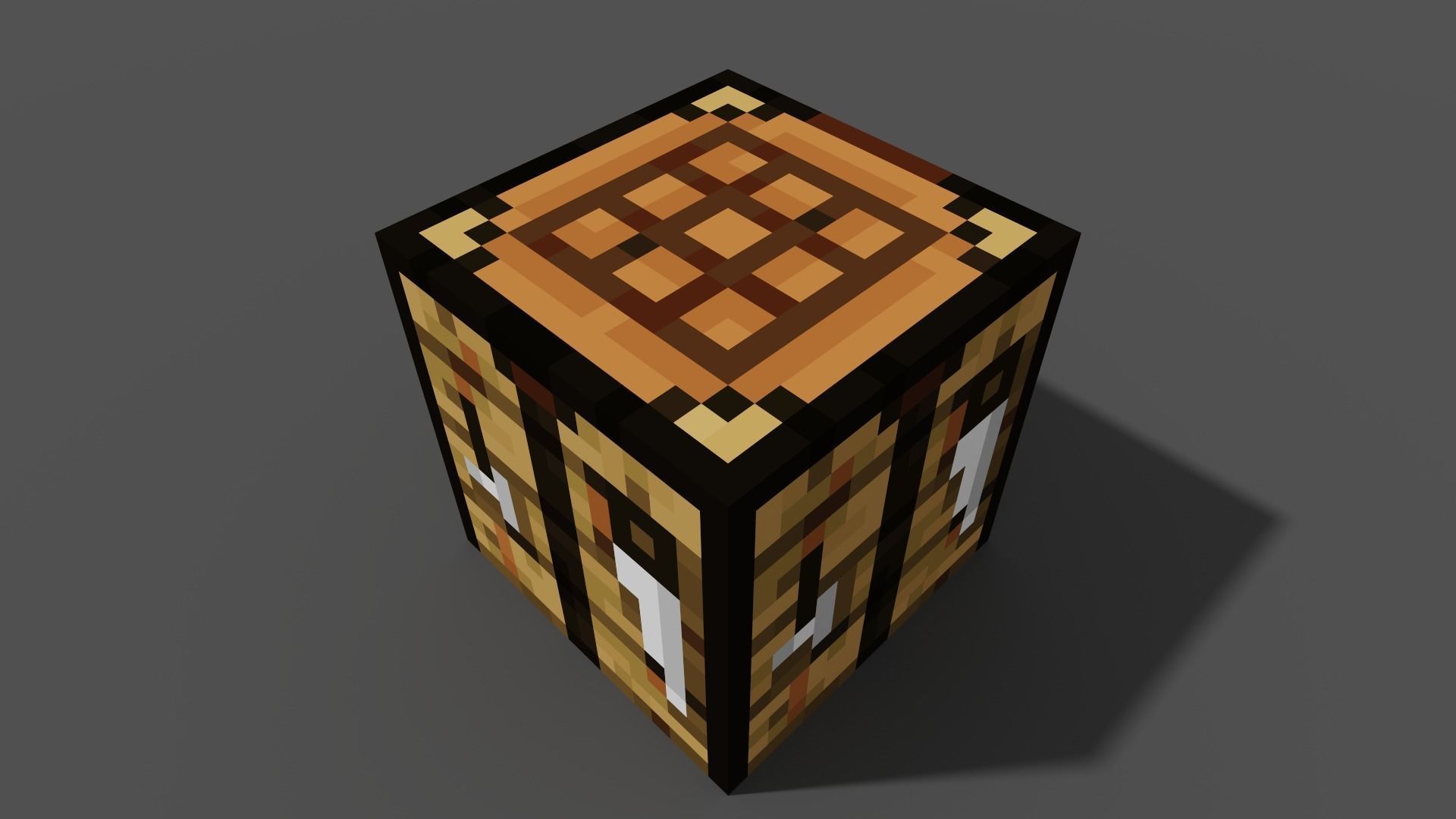 MineCraft crafting table 3D model Low-poly 3D model_4