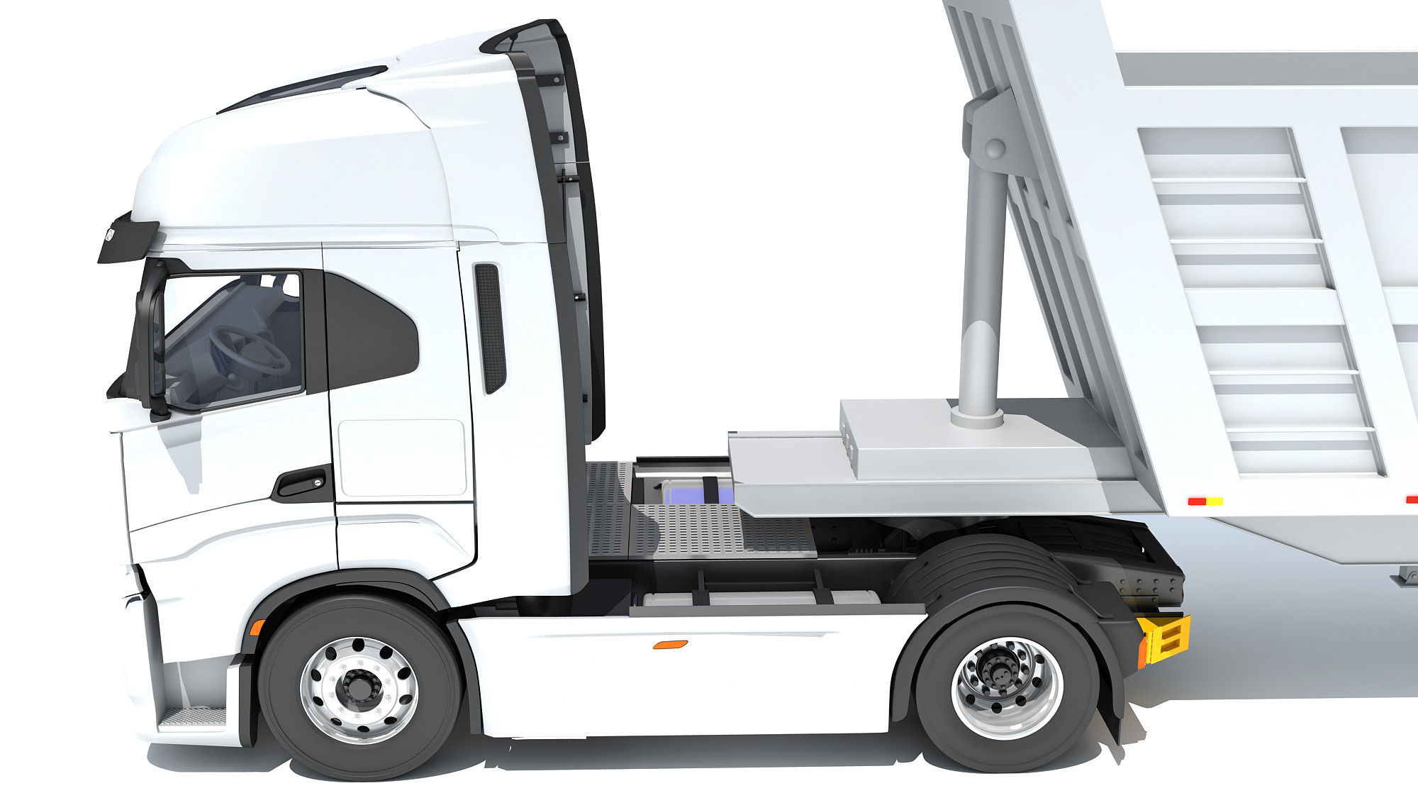 Truck with Tipper Trailer 3D model_14