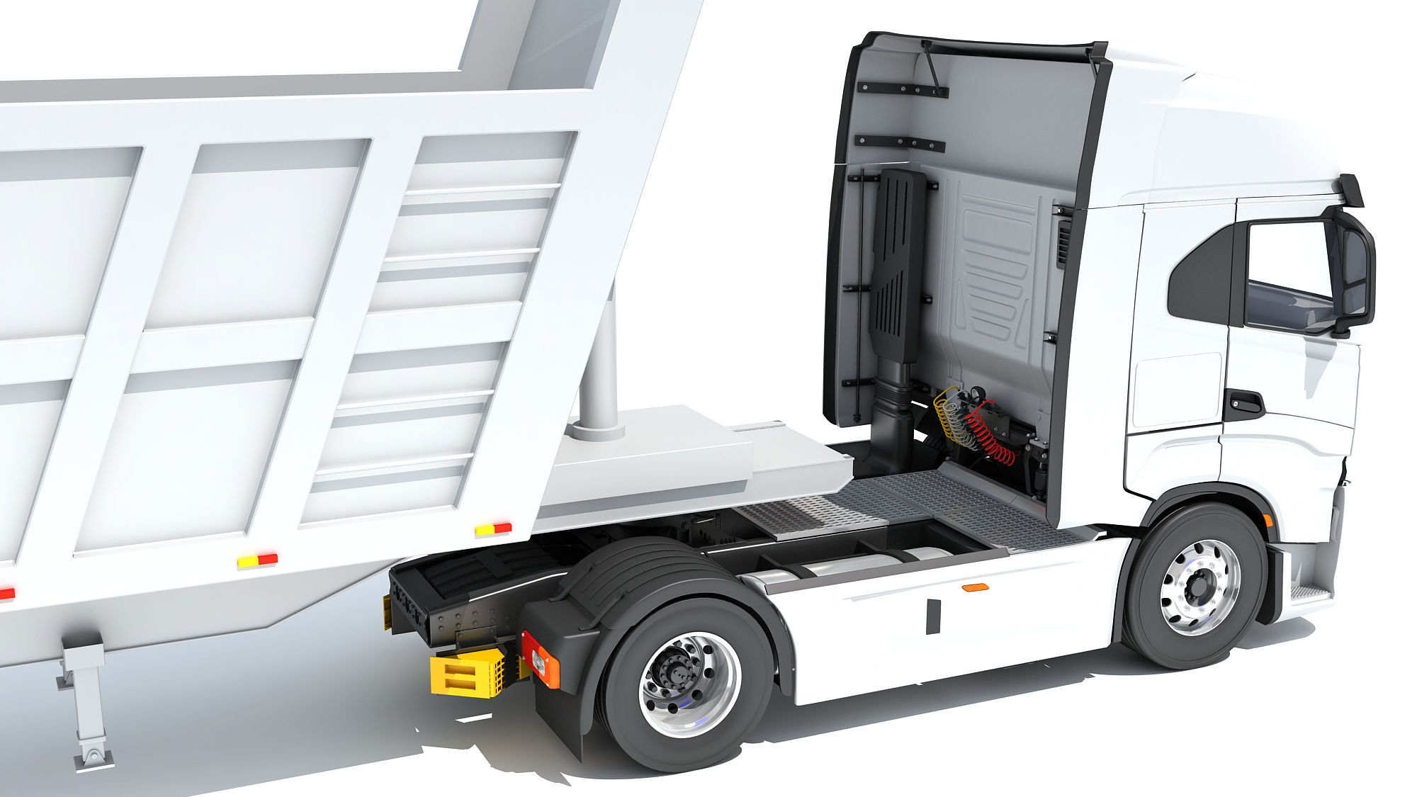 Truck with Tipper Trailer 3D model_16