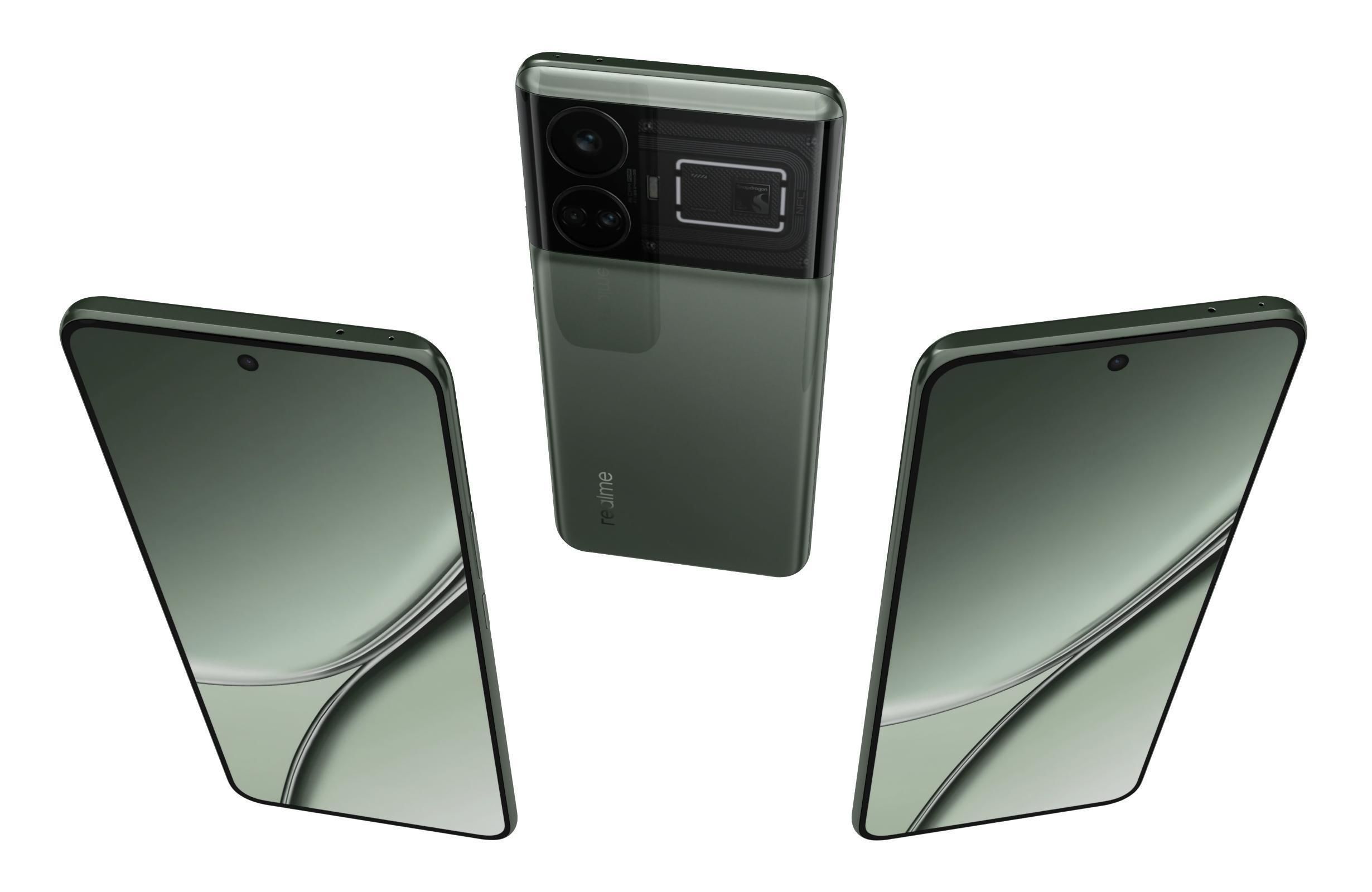 Realme GT5 Green 3D model_1