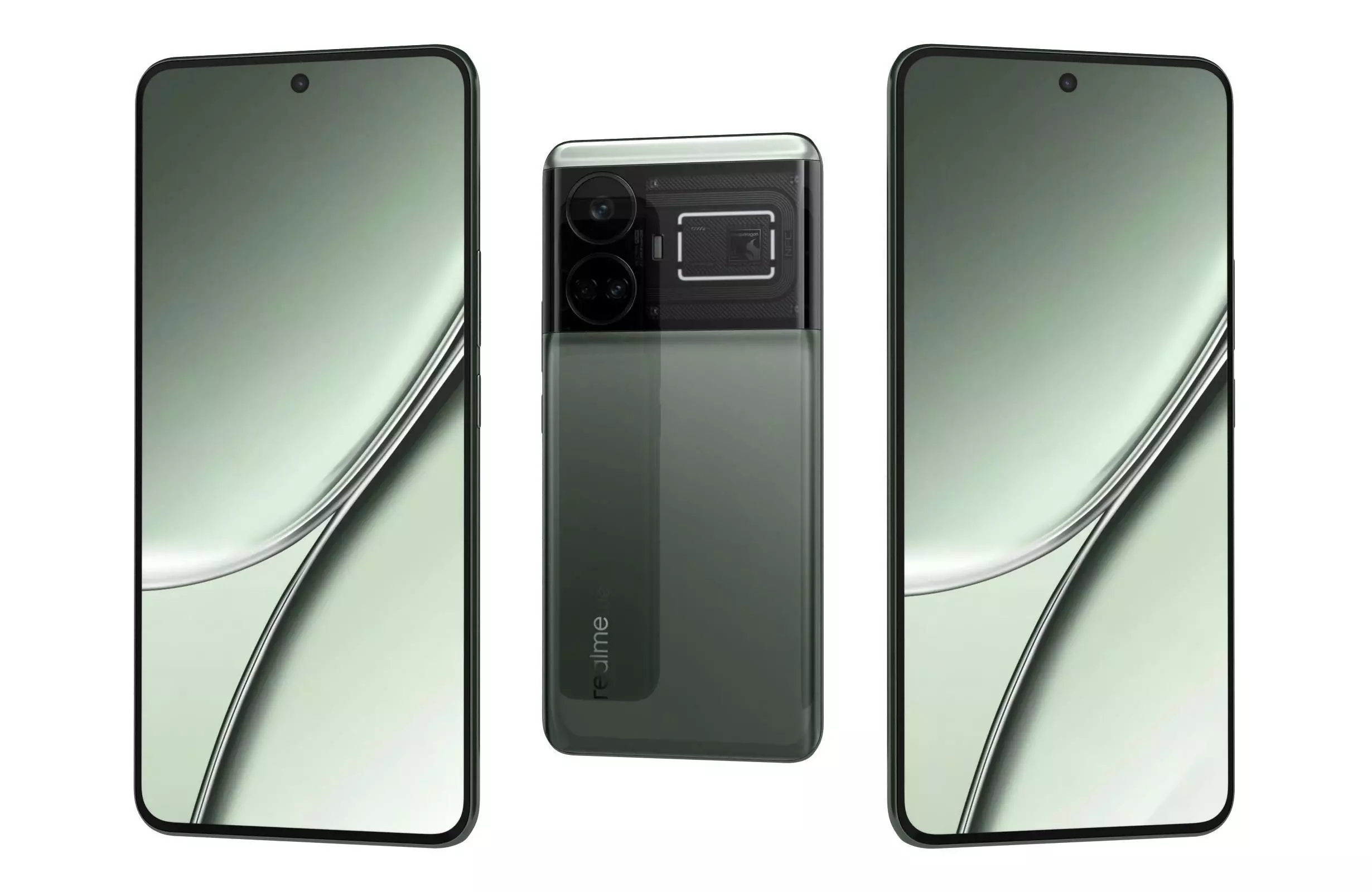 Realme GT5 Green 3D model_0