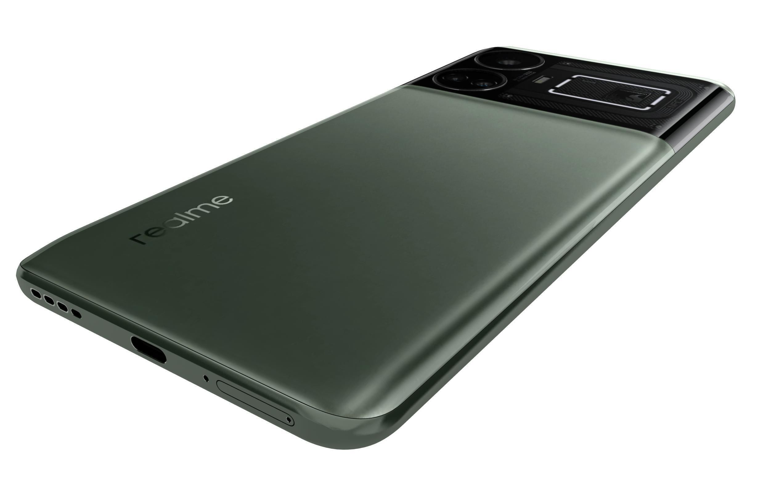 Realme GT5 Green 3D model_14