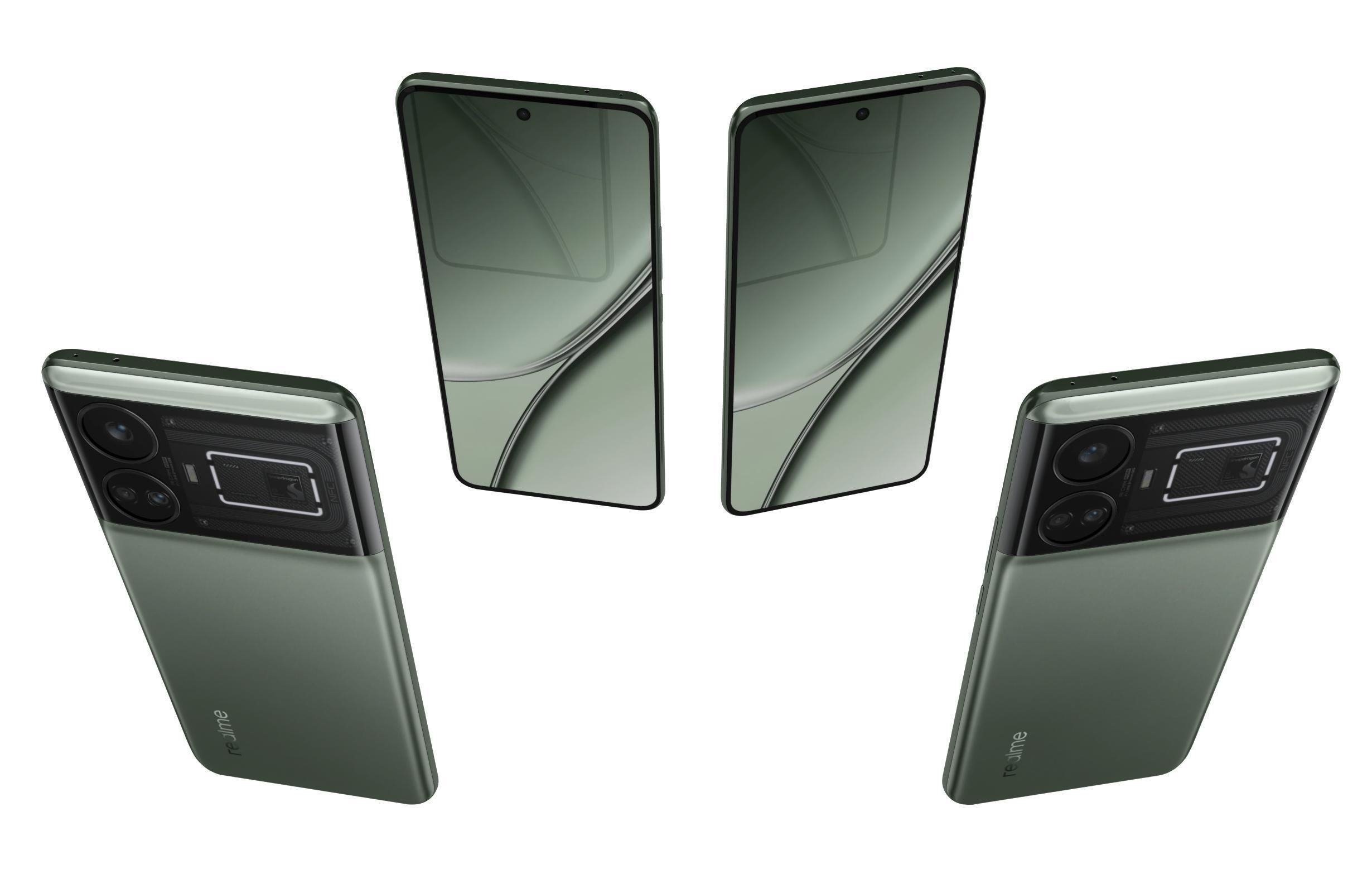 Realme GT5 Green 3D model_4