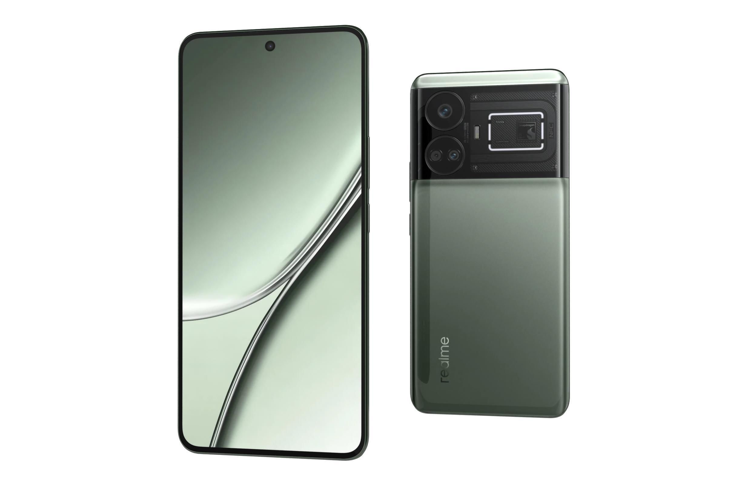Realme GT5 Green 3D model_9