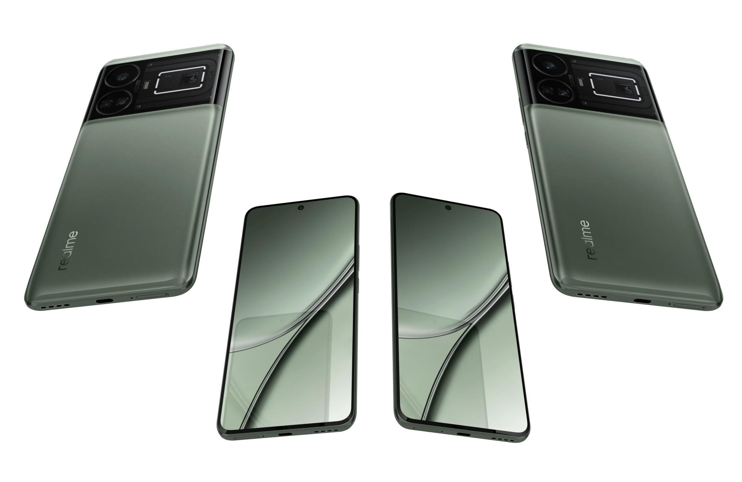 Realme GT5 Green 3D model_3