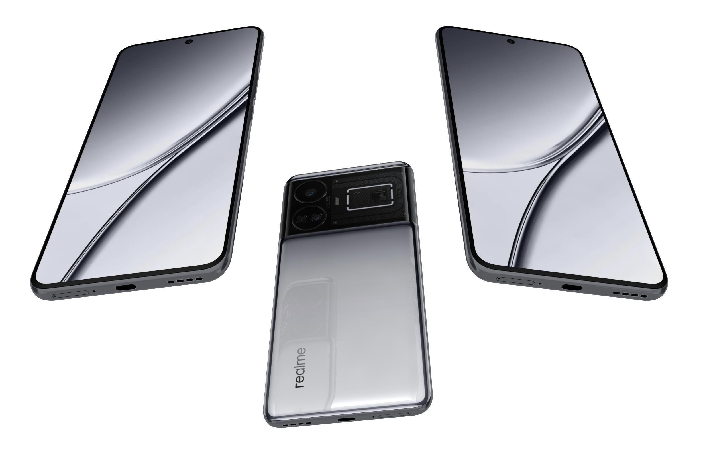 Realme GT5 White 3D model_2