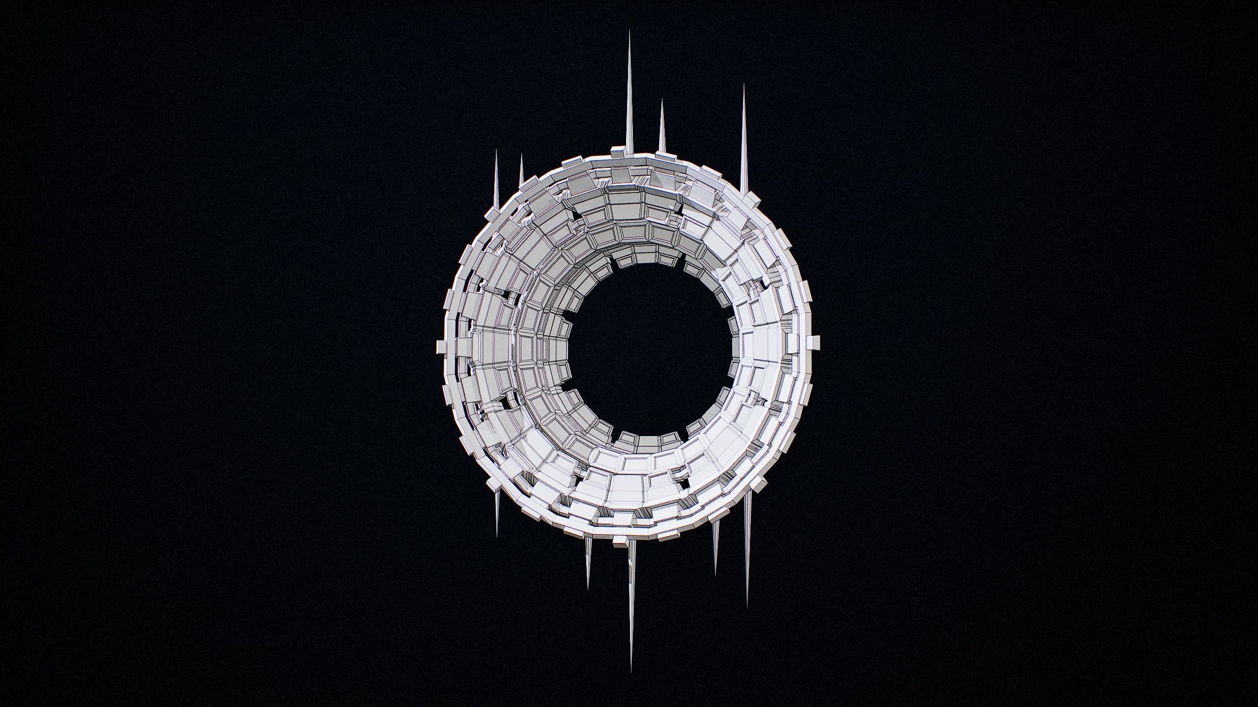 Sci-Fi Star Gates Type 03 PBR Low-poly 3D model_35