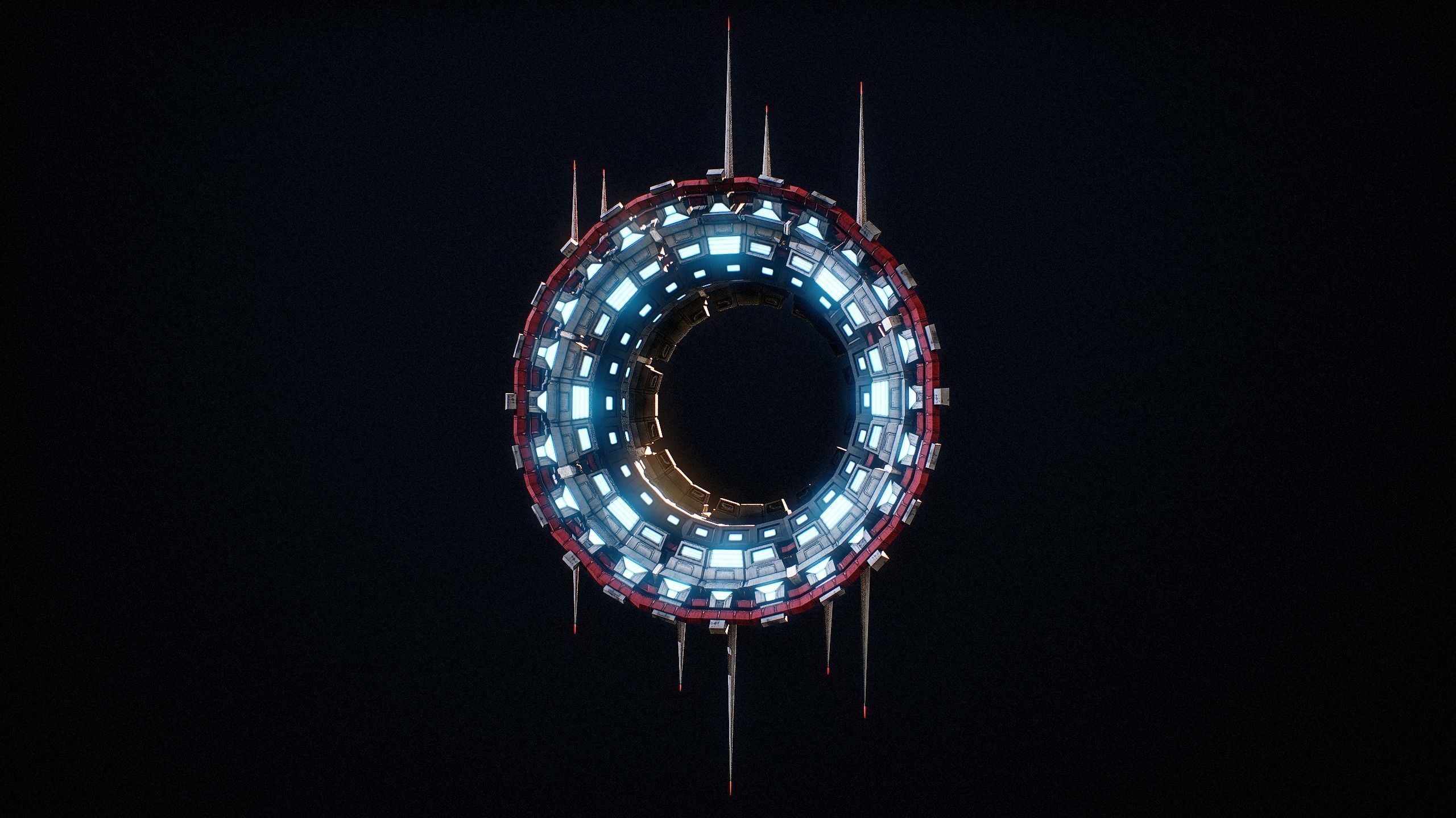 Sci-Fi Star Gates Type 03 PBR Low-poly 3D model_4