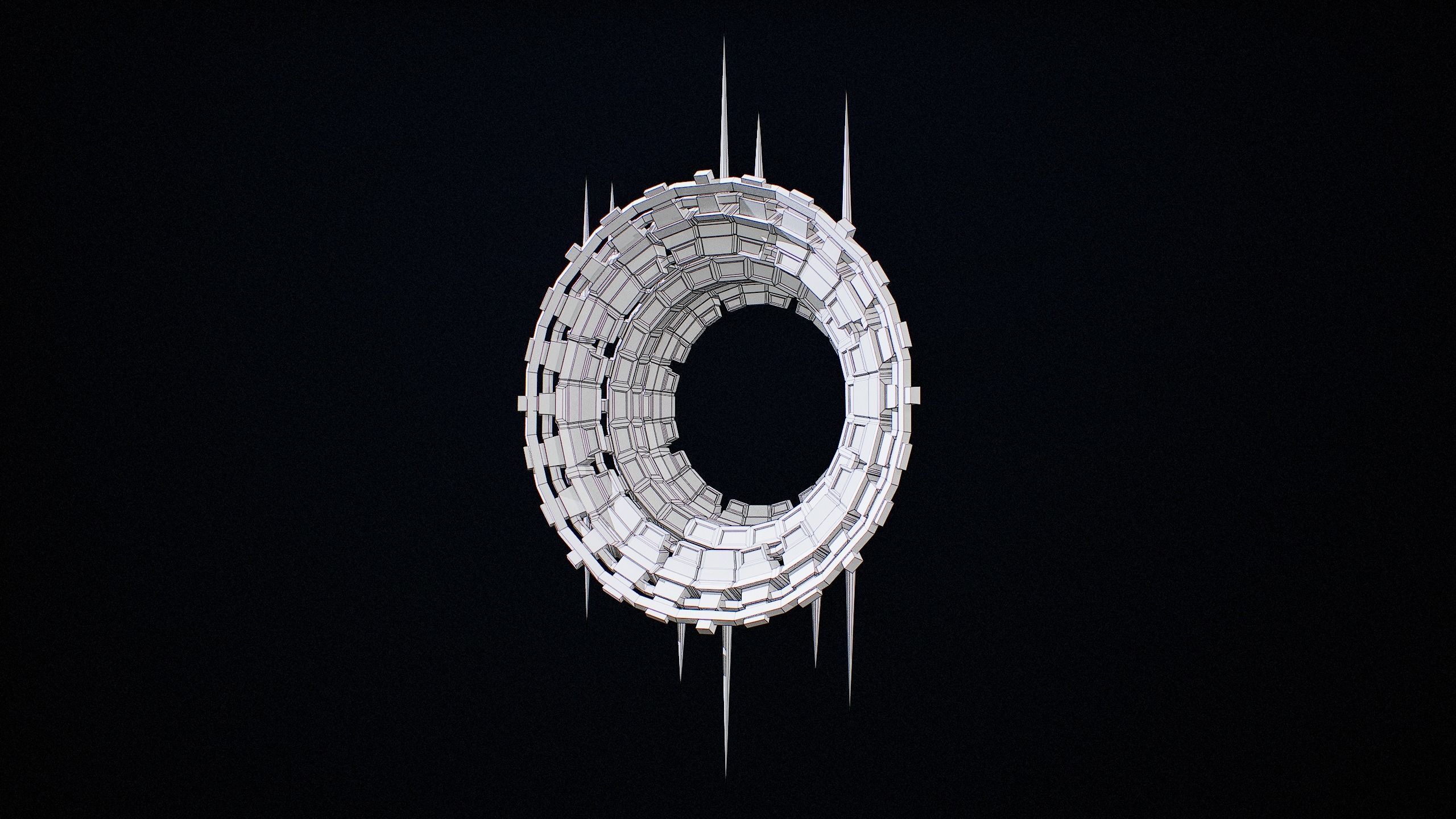 Sci-Fi Star Gates Type 03 PBR Low-poly 3D model_34