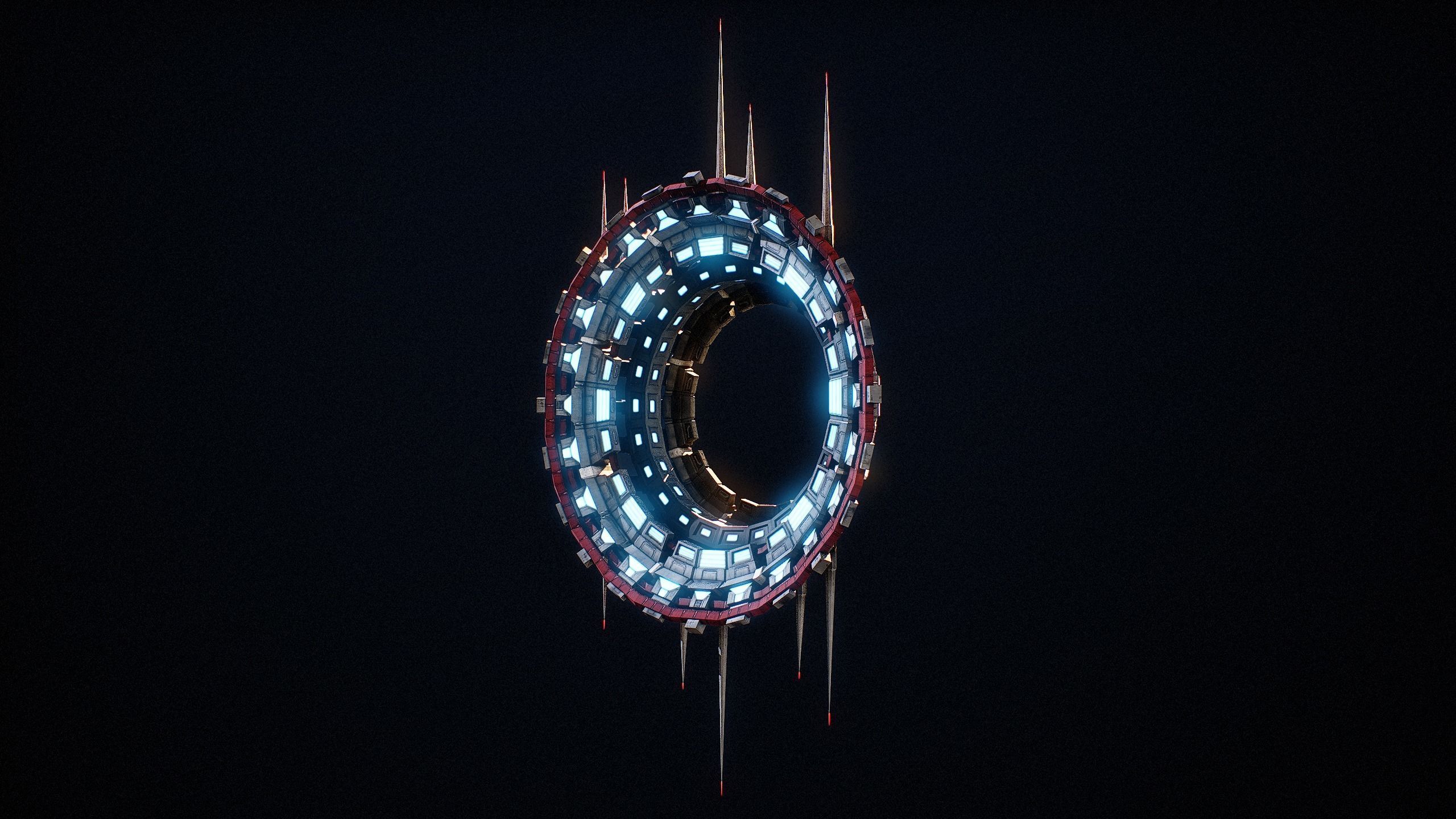 Sci-Fi Star Gates Type 03 PBR Low-poly 3D model_32