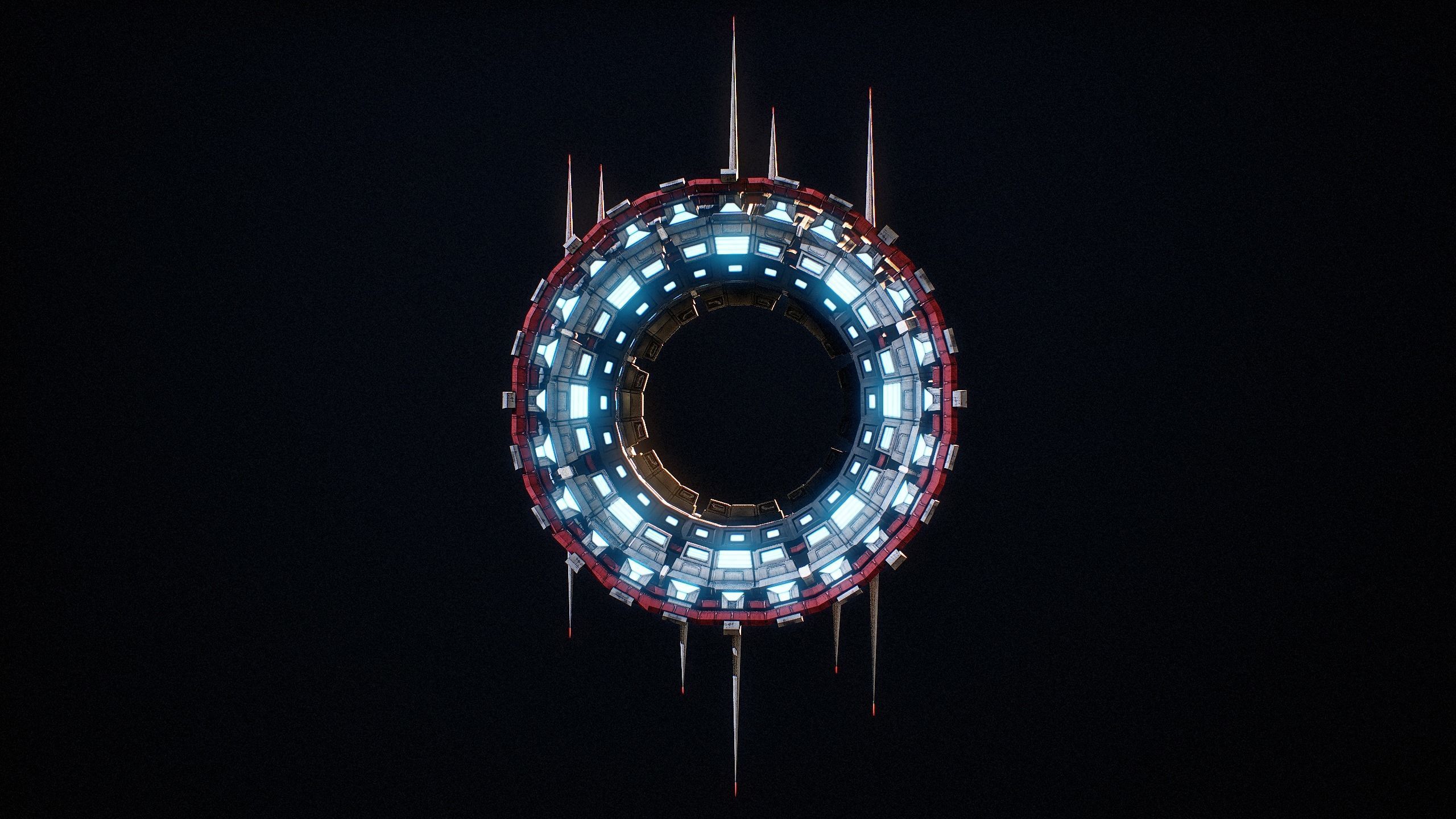 Sci-Fi Star Gates Type 03 PBR Low-poly 3D model_5