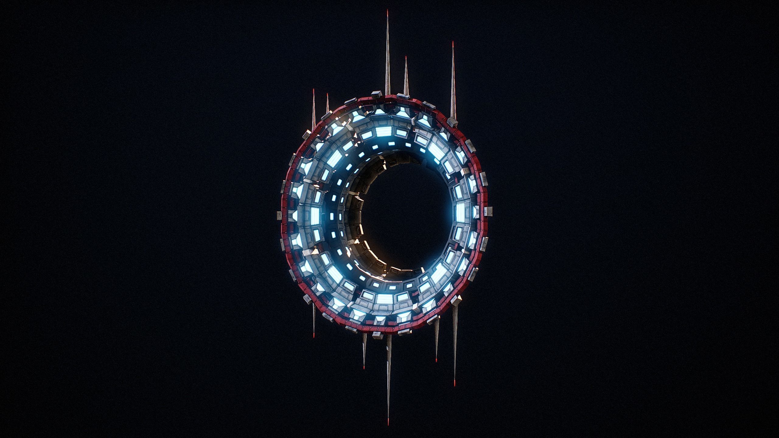 Sci-Fi Star Gates Type 03 PBR Low-poly 3D model_3