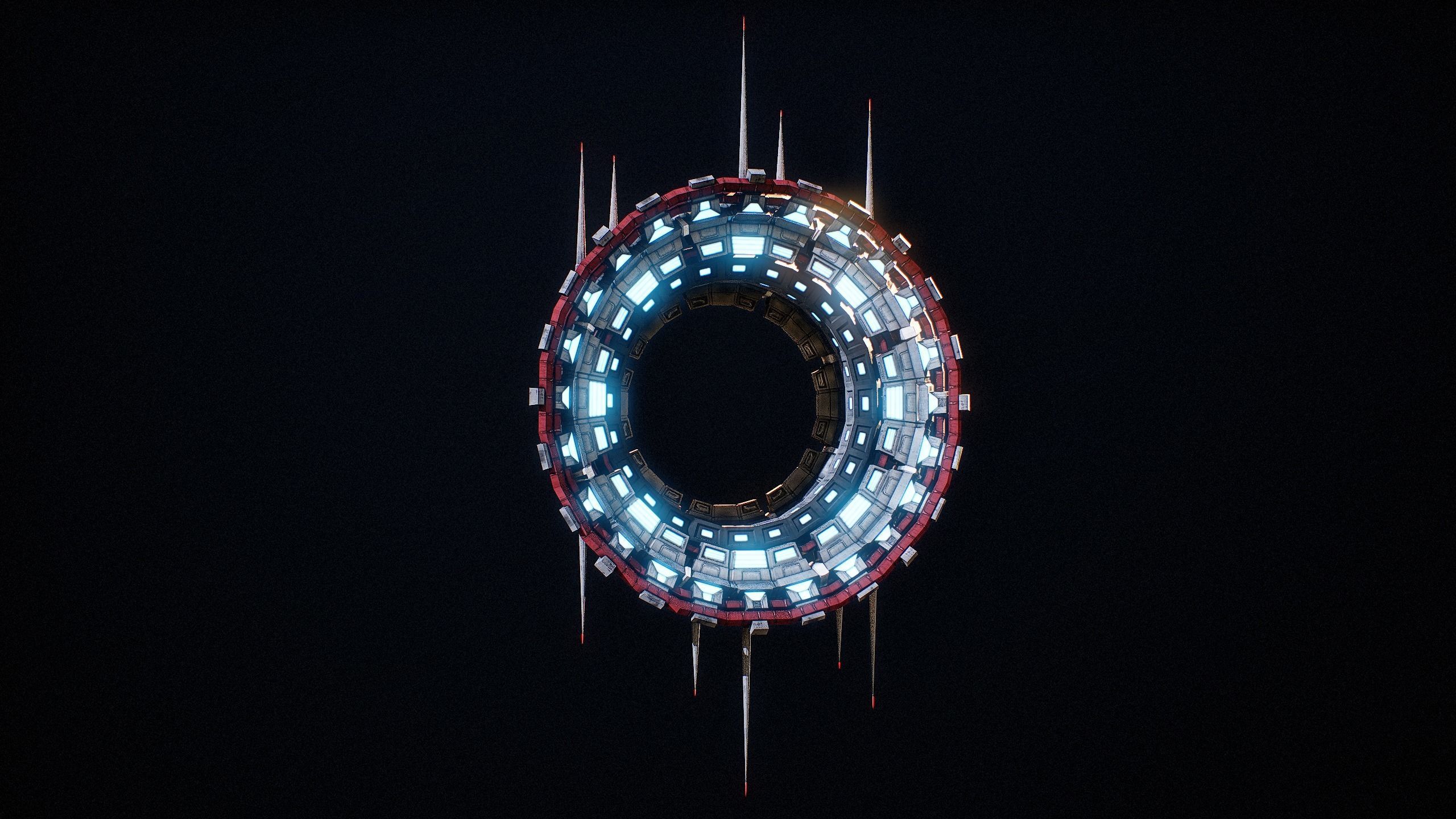 Sci-Fi Star Gates Type 03 PBR Low-poly 3D model_7