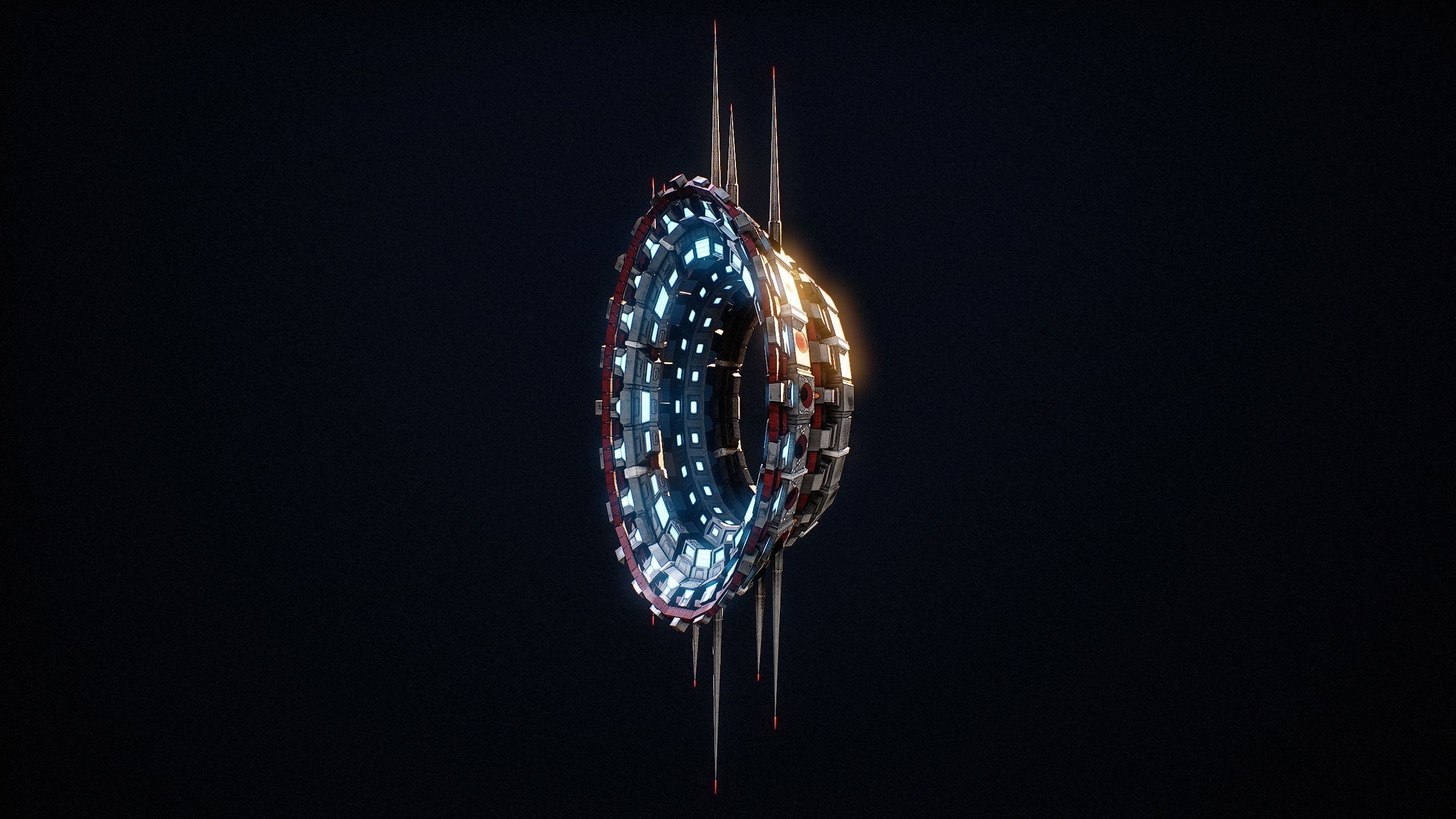 Sci-Fi Star Gates Type 03 PBR Low-poly 3D model_30