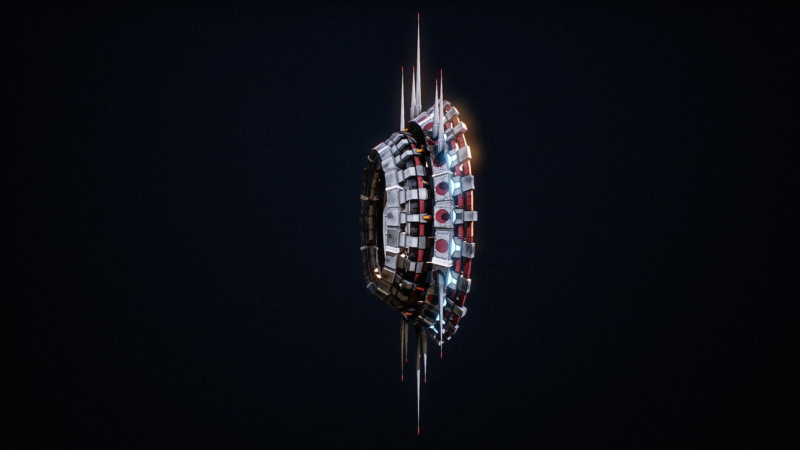 Sci-Fi Star Gates Type 03 PBR Low-poly 3D model_14