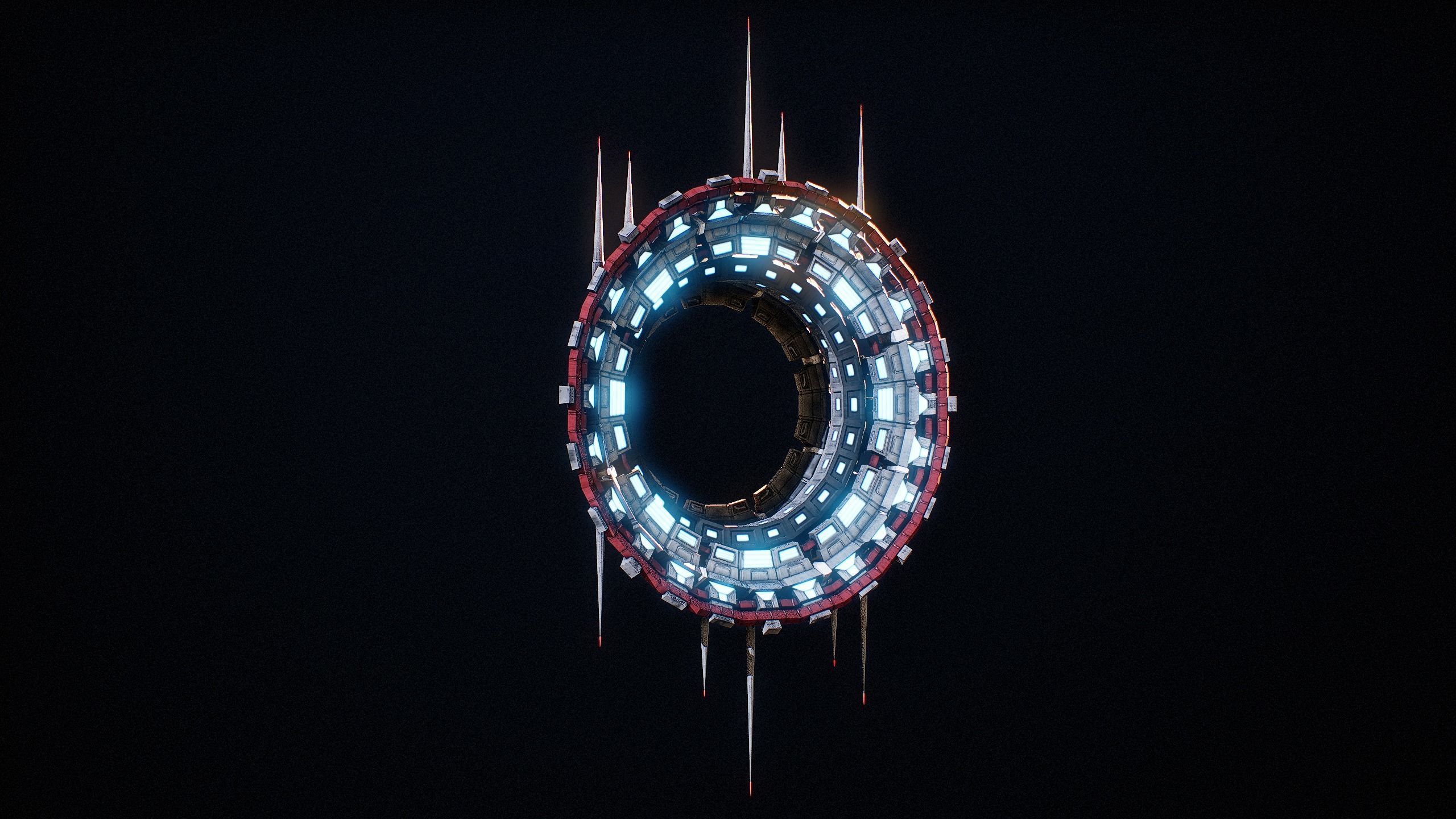 Sci-Fi Star Gates Type 03 PBR Low-poly 3D model_8