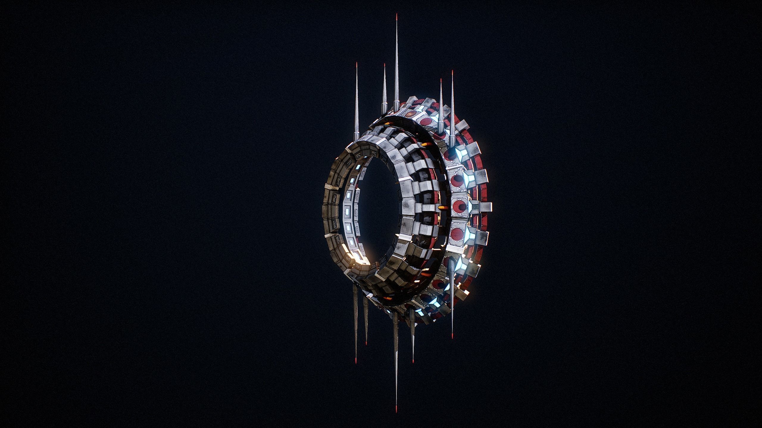 Sci-Fi Star Gates Type 03 PBR Low-poly 3D model_16