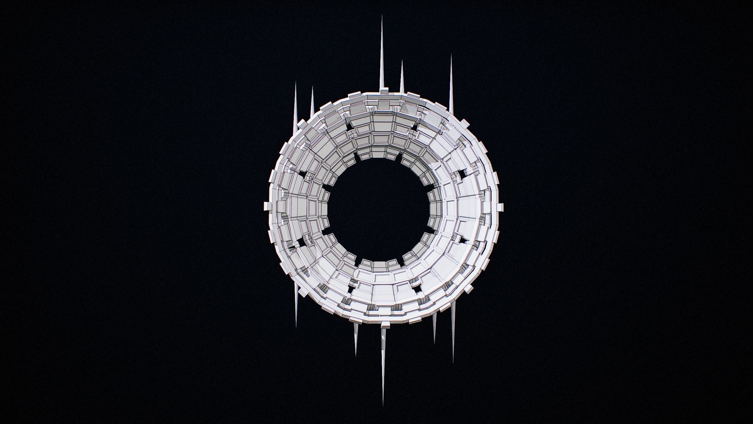 Sci-Fi Star Gates Type 03 PBR Low-poly 3D model_37