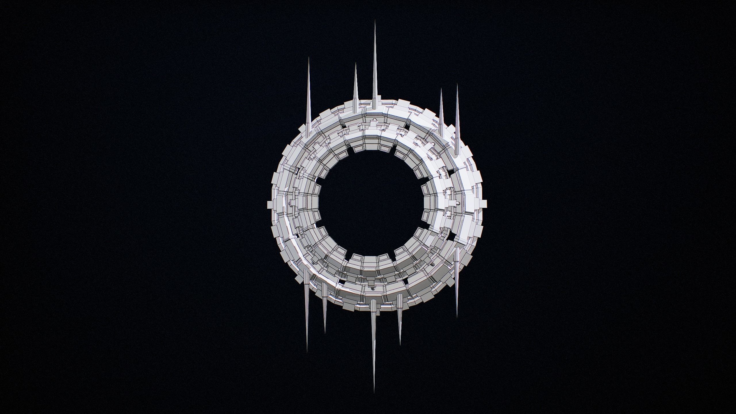 Sci-Fi Star Gates Type 03 PBR Low-poly 3D model_51