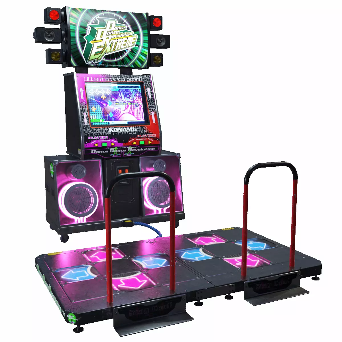 Dance Dance Revolution DDR Arcade Cabinet Low-poly 3D model