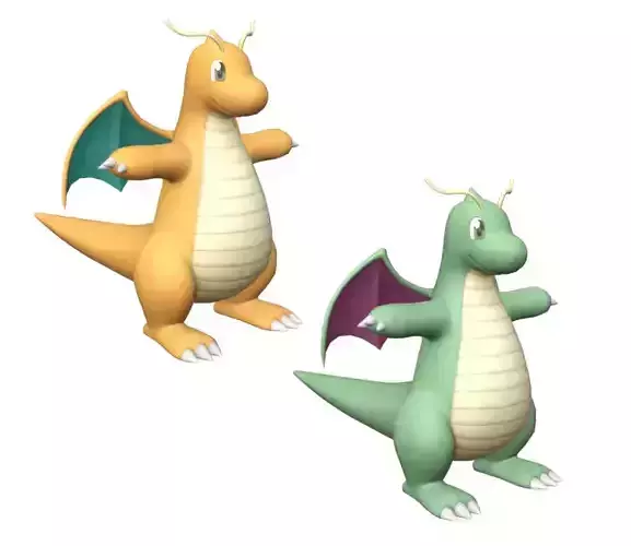 Modelo 3d Pokemon Dragonite