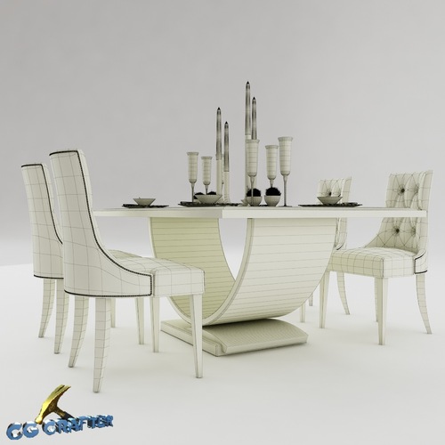 unity 3d room model table .fbx  .max .obj 3D CGTrader.com Model set  Dining .3ds