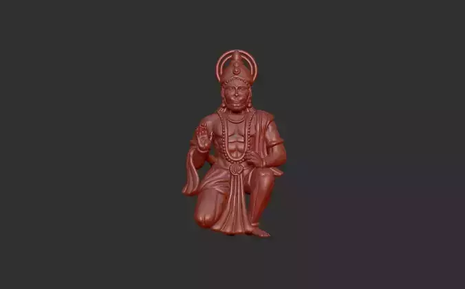 hanuman pendent 3D print model