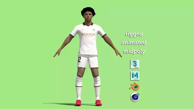 T-Pose Rico Lewis Manchester City 23-24 3D model