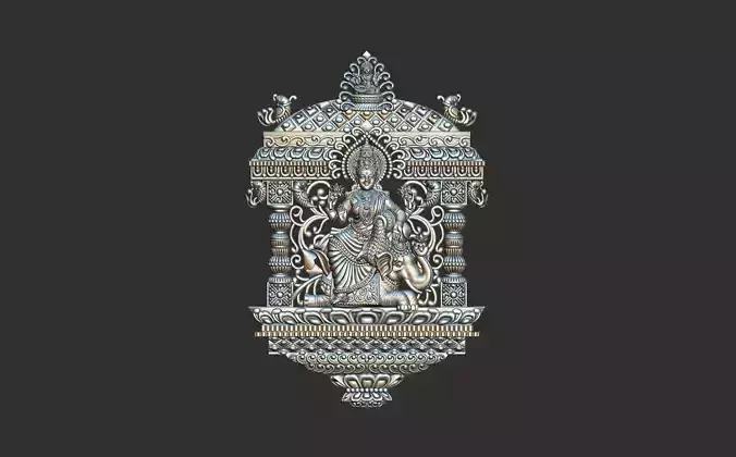 Pendent with Laxmi Mata and Elephant