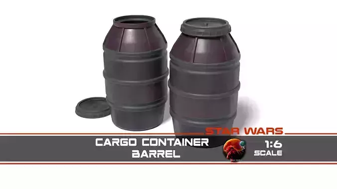 Cargo Container Barrel 1-6 scale Hottoys 3D print model