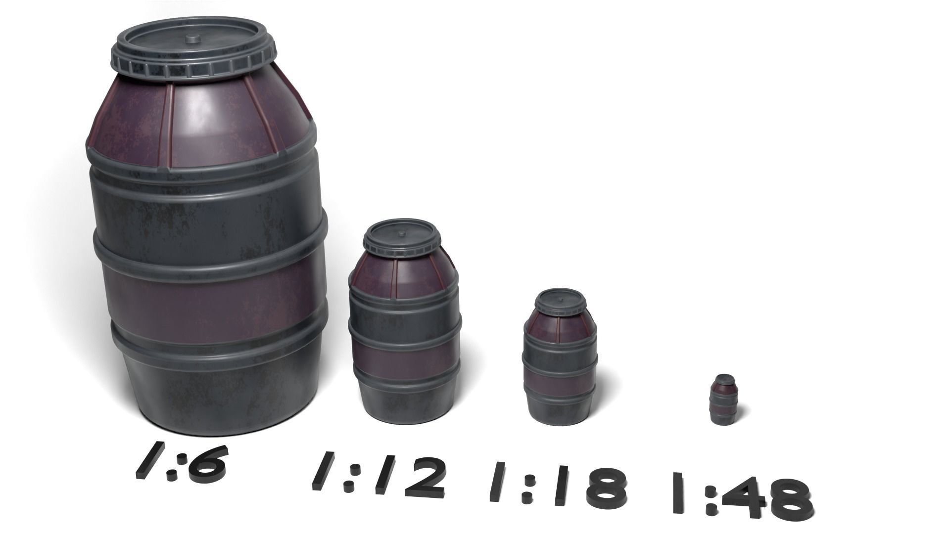 Cargo Container Barrel 1-18 scale Kenner Hasbro 3D print model_5