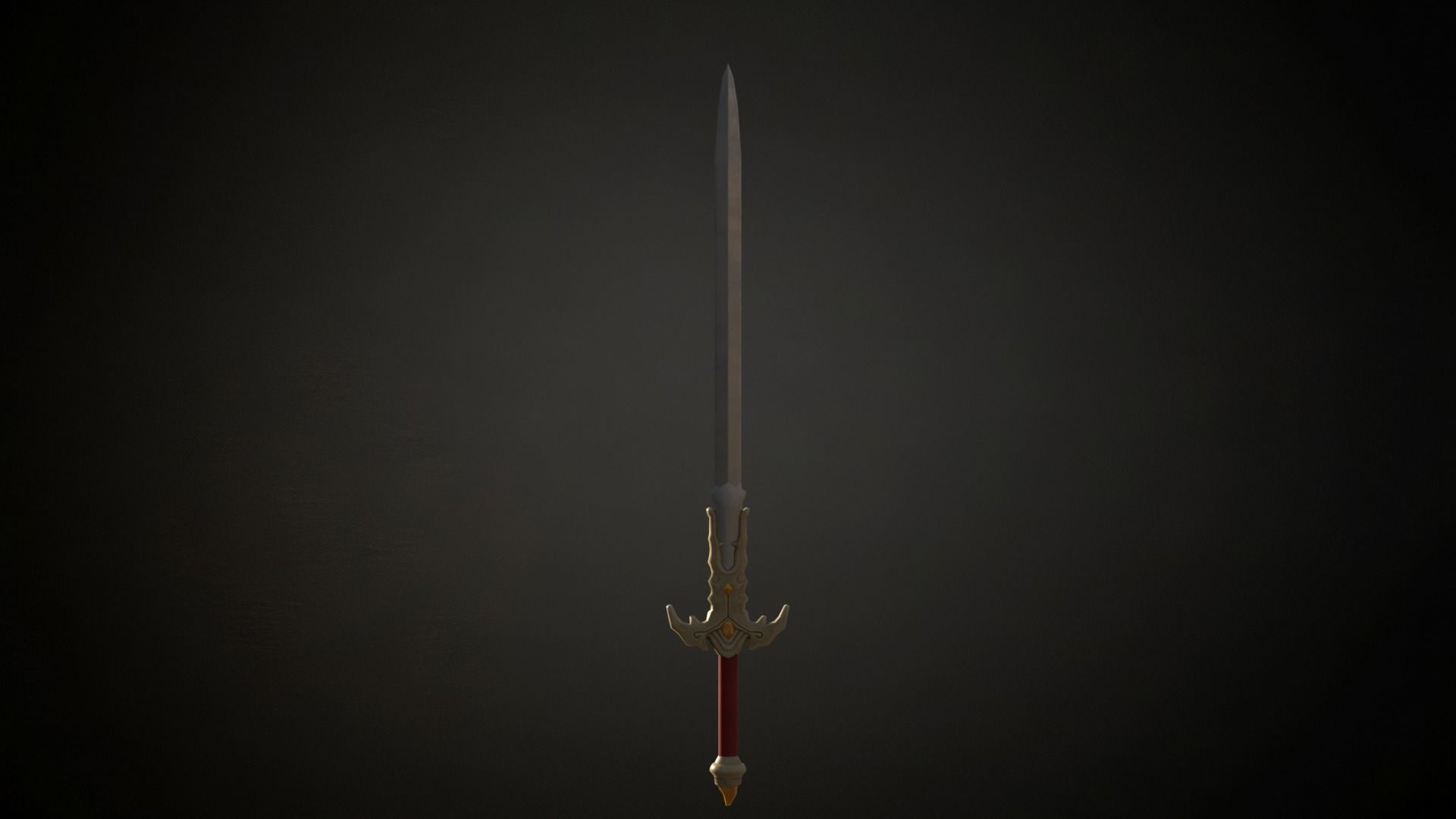 Medieval Fantasy Sword Low-poly 3D model_3