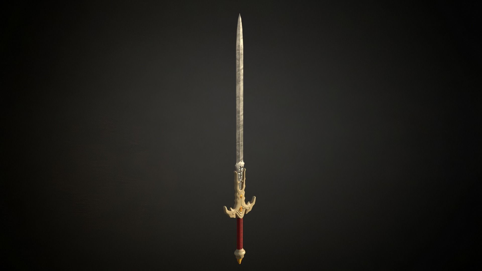 Medieval Fantasy Sword Low-poly 3D model_2