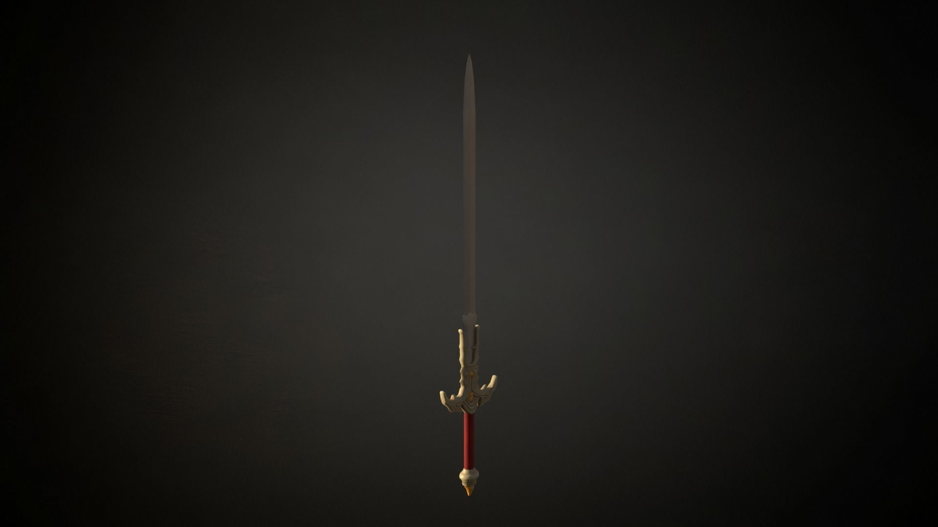 Medieval Fantasy Sword Low-poly 3D model_6