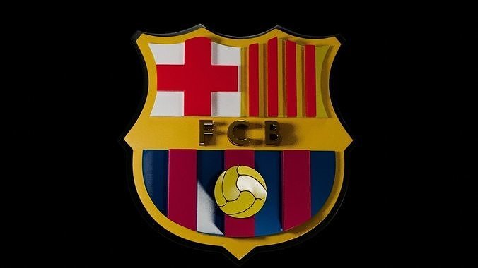 Plastic Model of FCB Crest Free low-poly 3D model