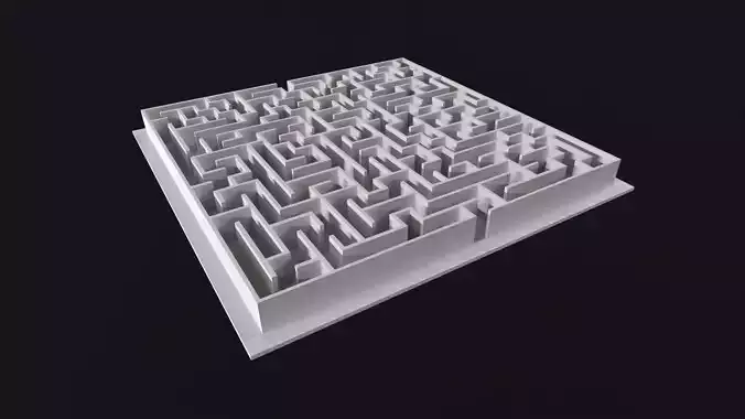 Labyrinth maze Low-poly 3D model