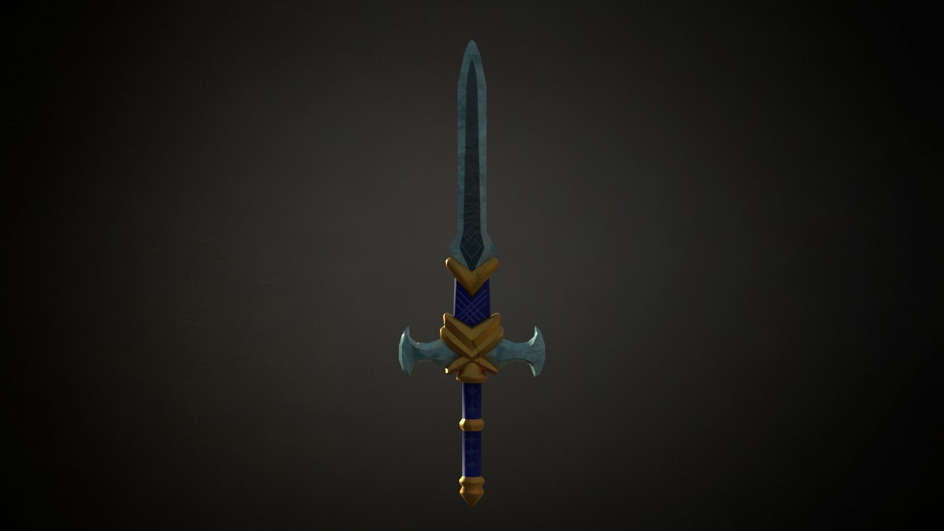 Medieval Fantasy Sword Low-poly 3D model_5