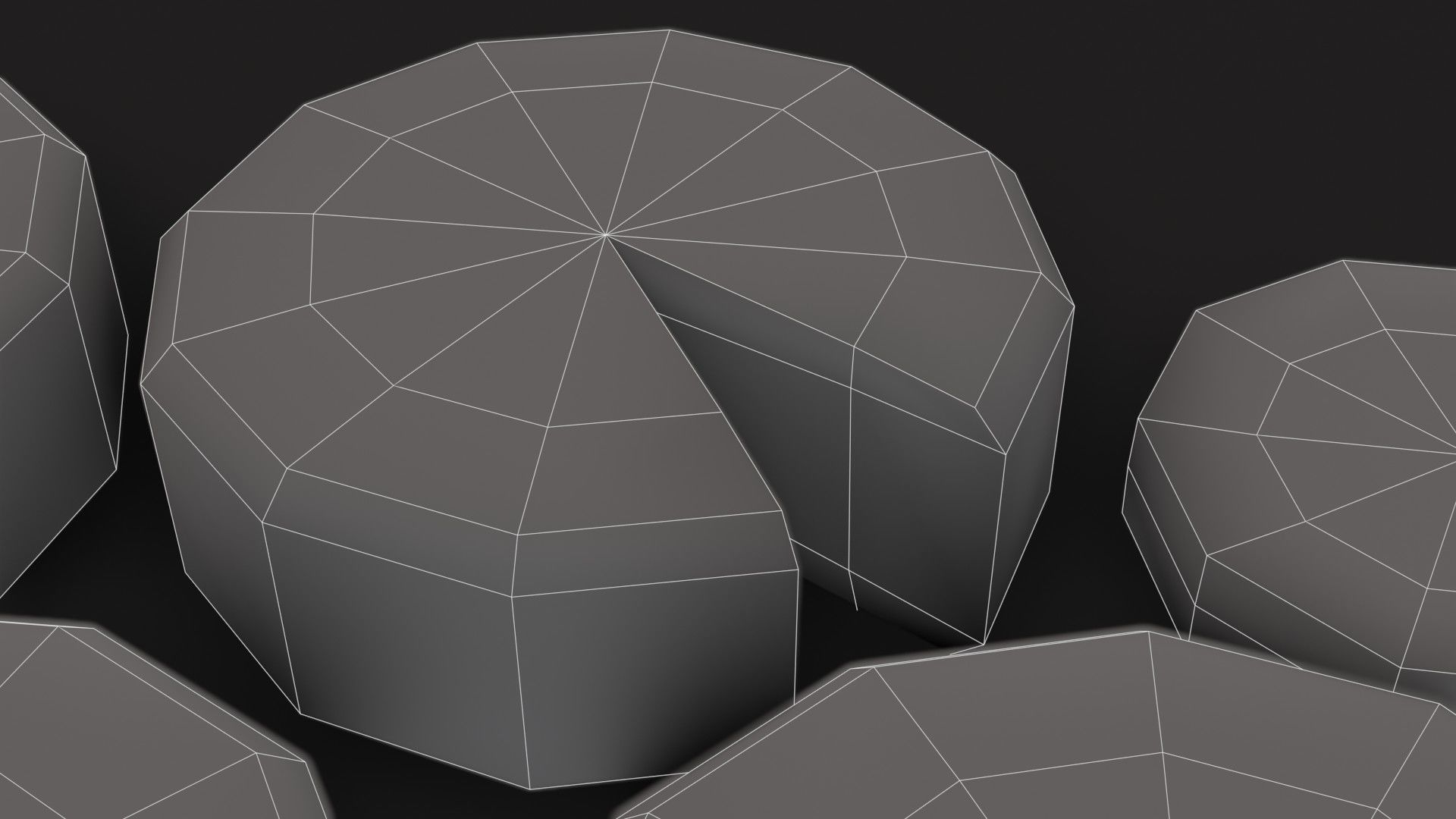 Cheese Food Set Low-poly 3D model_16