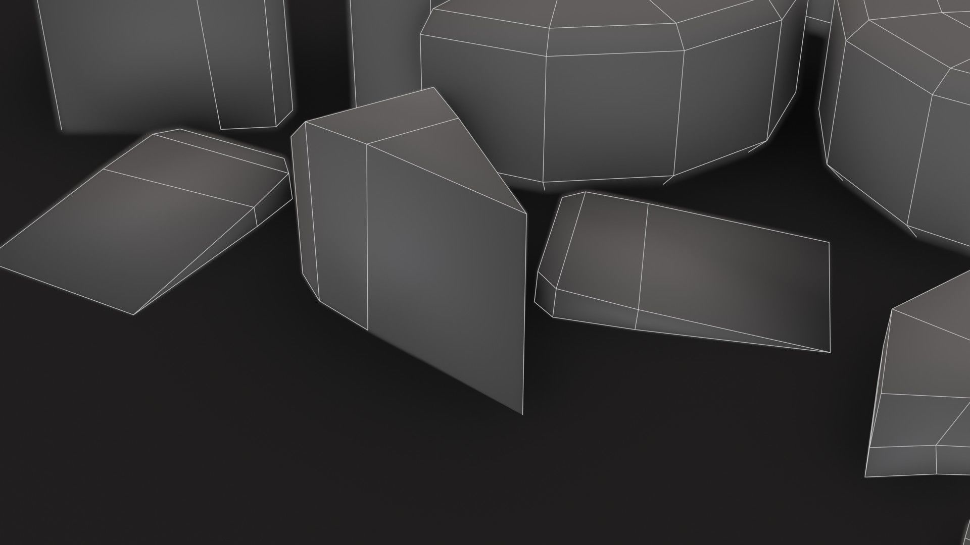 Cheese Food Set Low-poly 3D model_15