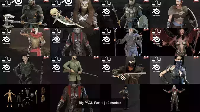 Big PACK Part 1 3D Model Collection