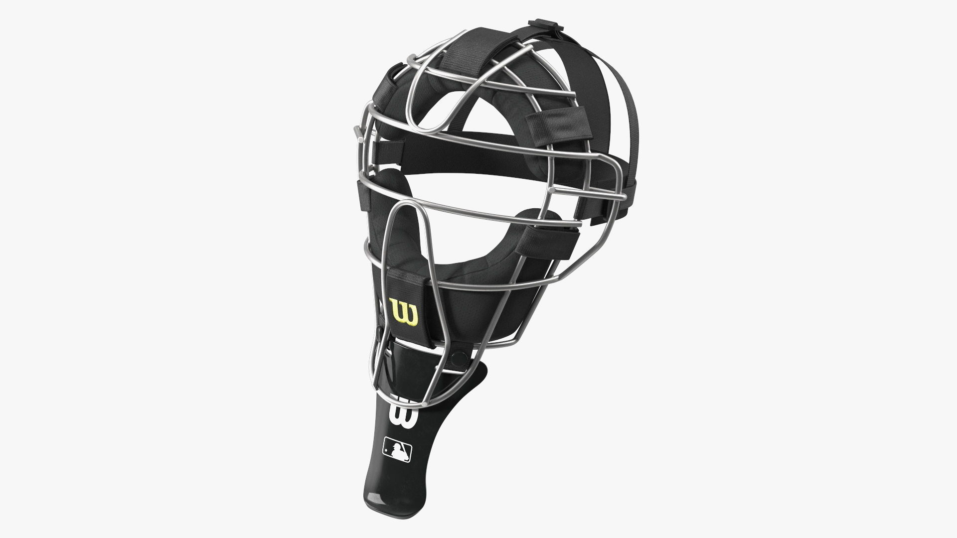 Umpire Baseball Catcher Mask Black 3D model_1