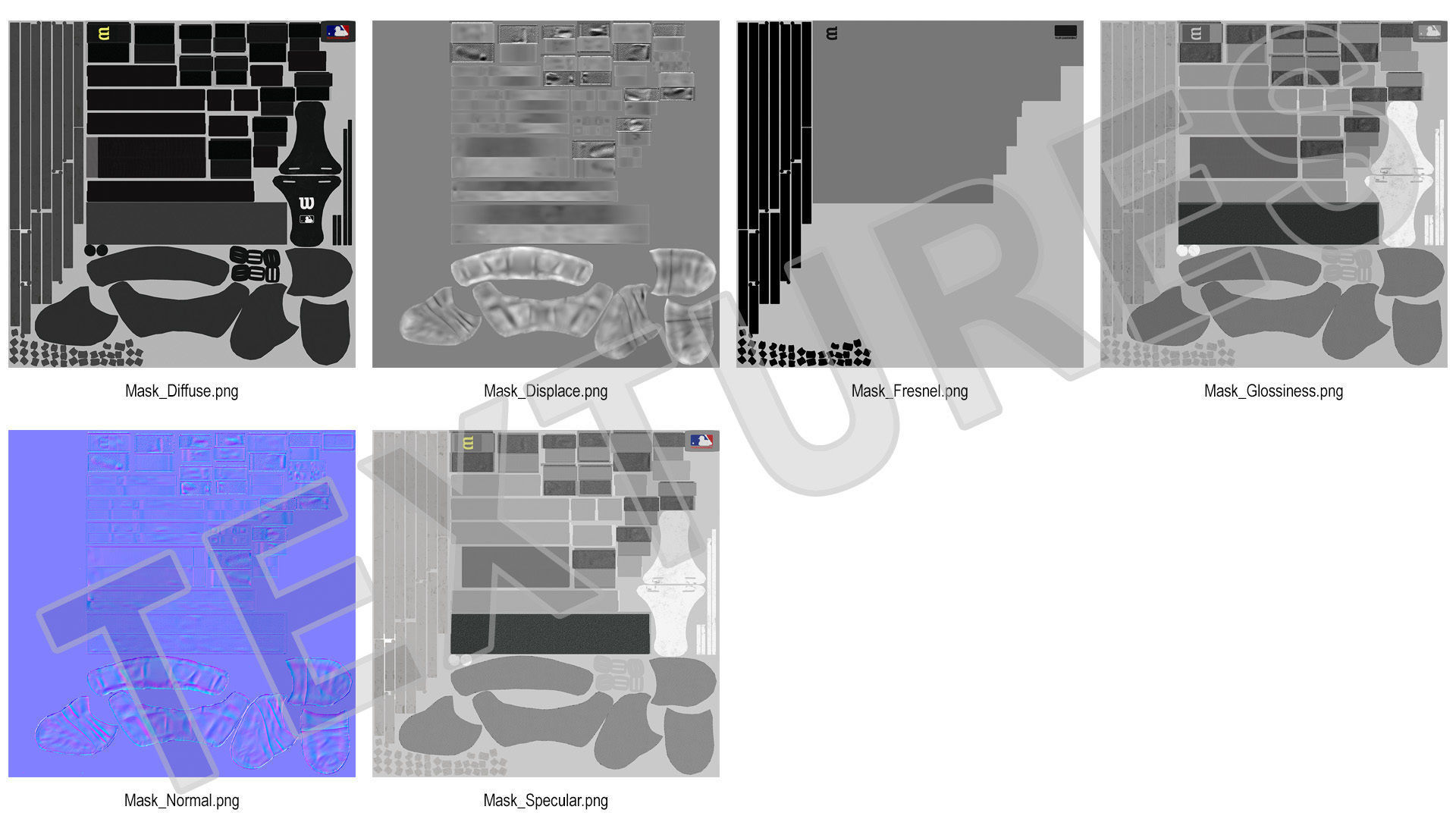 Umpire Baseball Catcher Mask Black 3D model_18