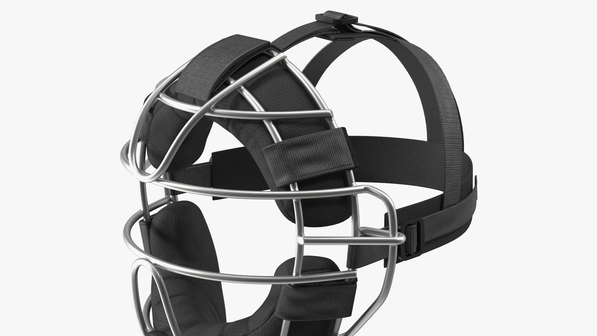 Umpire Baseball Catcher Mask Black 3D model_14
