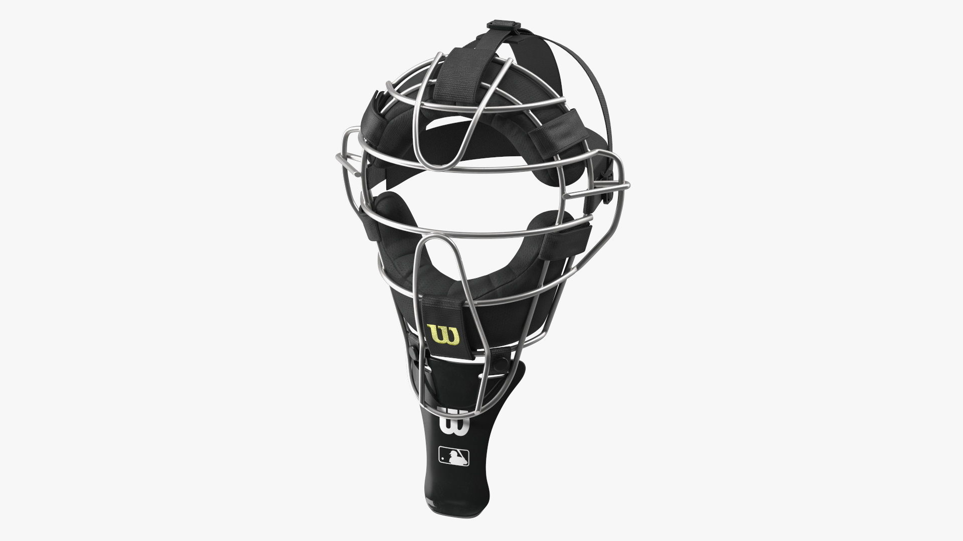 Umpire Baseball Catcher Mask Black 3D model_10