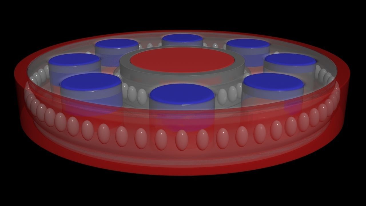 Suspended Inverter Magnet Motor - Concept 3D print model_8