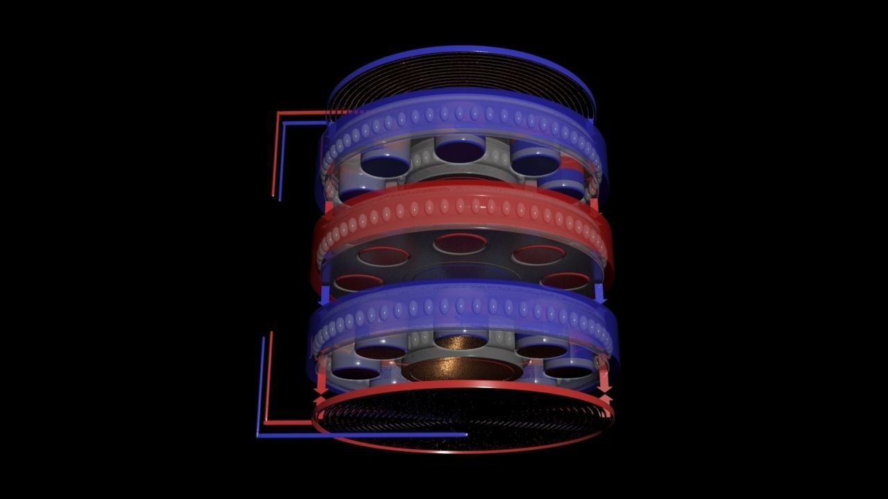 Suspended Inverter Magnet Motor - Concept 3D print model_3