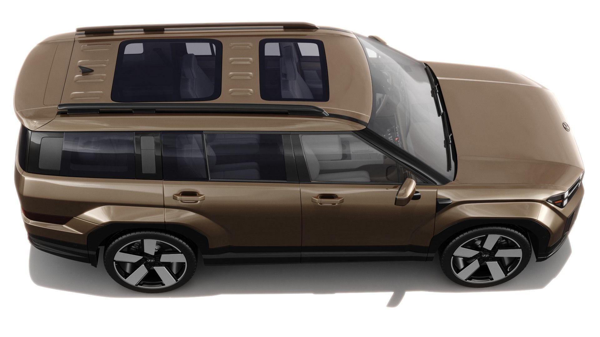 Hyundai Santa Fe 2024 with interior 3D model_7