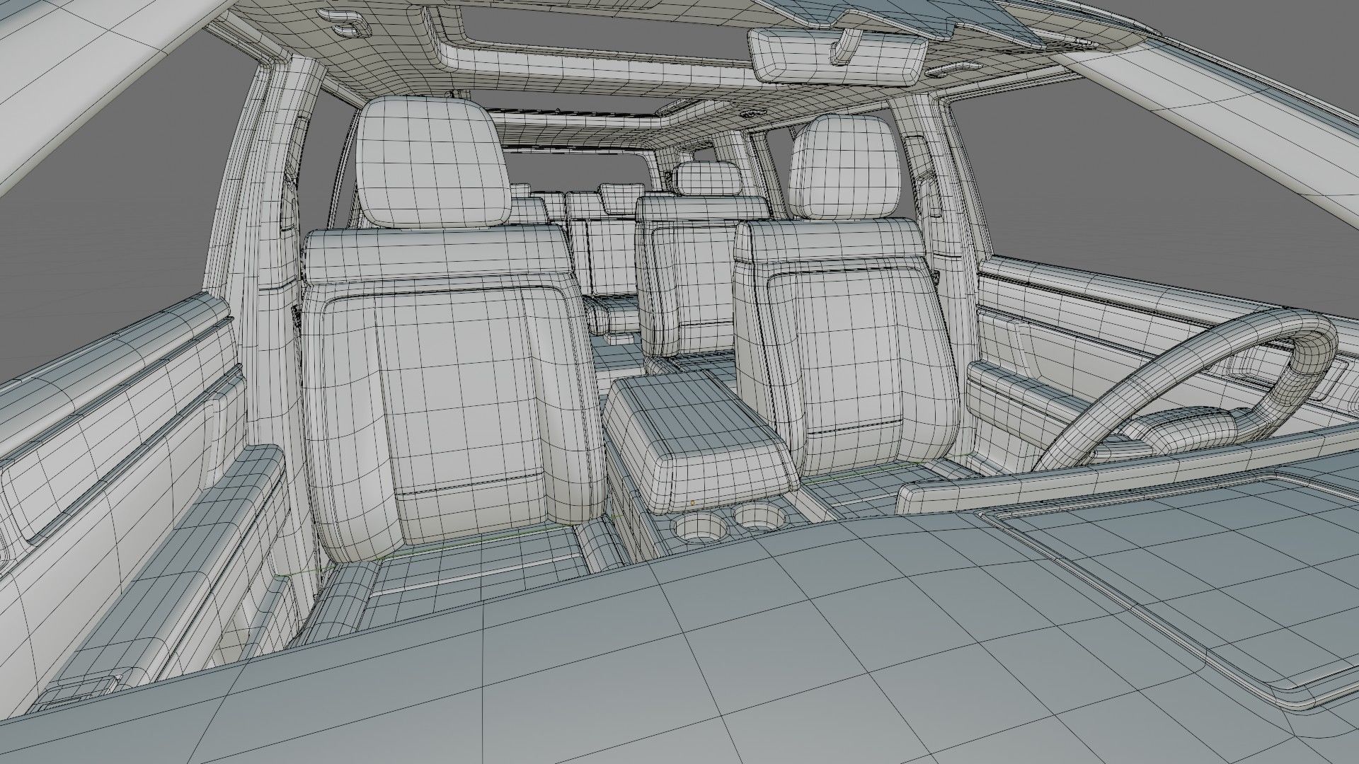 Hyundai Santa Fe 2024 with interior 3D model_27