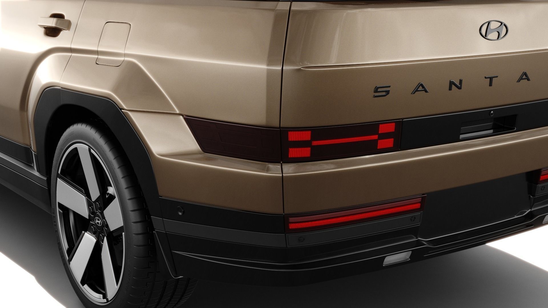 Hyundai Santa Fe 2024 with interior 3D model_11